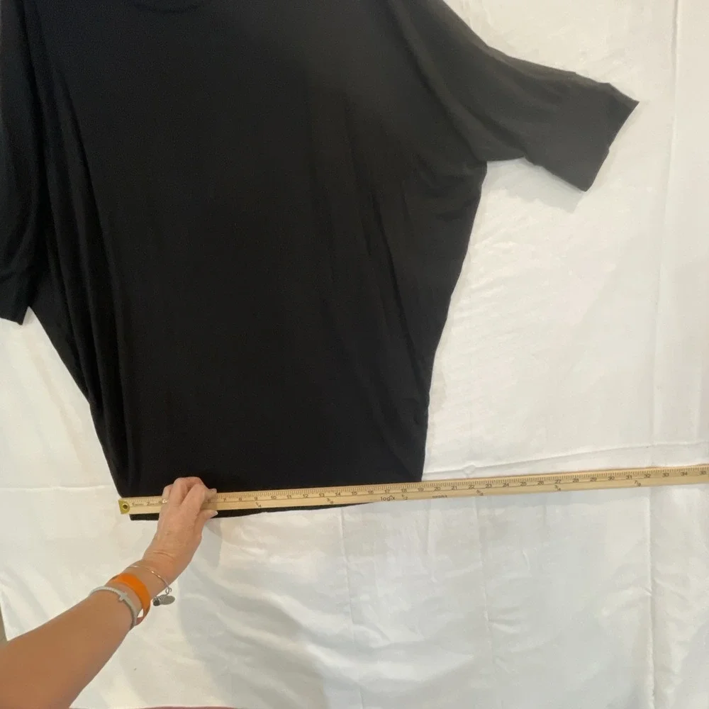 41 hawthorn Anthropologie Dolman‎ Sleeve Womens Sz XL Modal Black Mini Dress